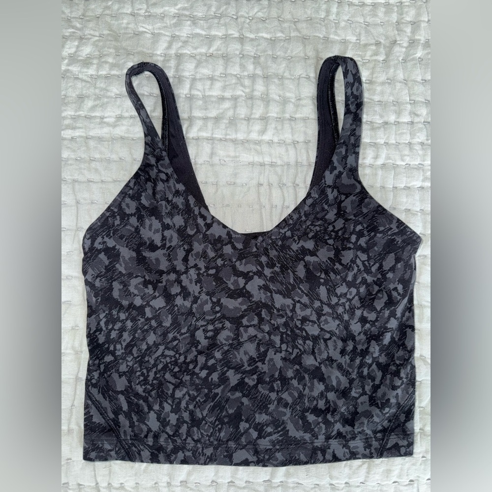 Lululemon Wild Thing Camo Deep Coal Align Tank Nulu Size 4